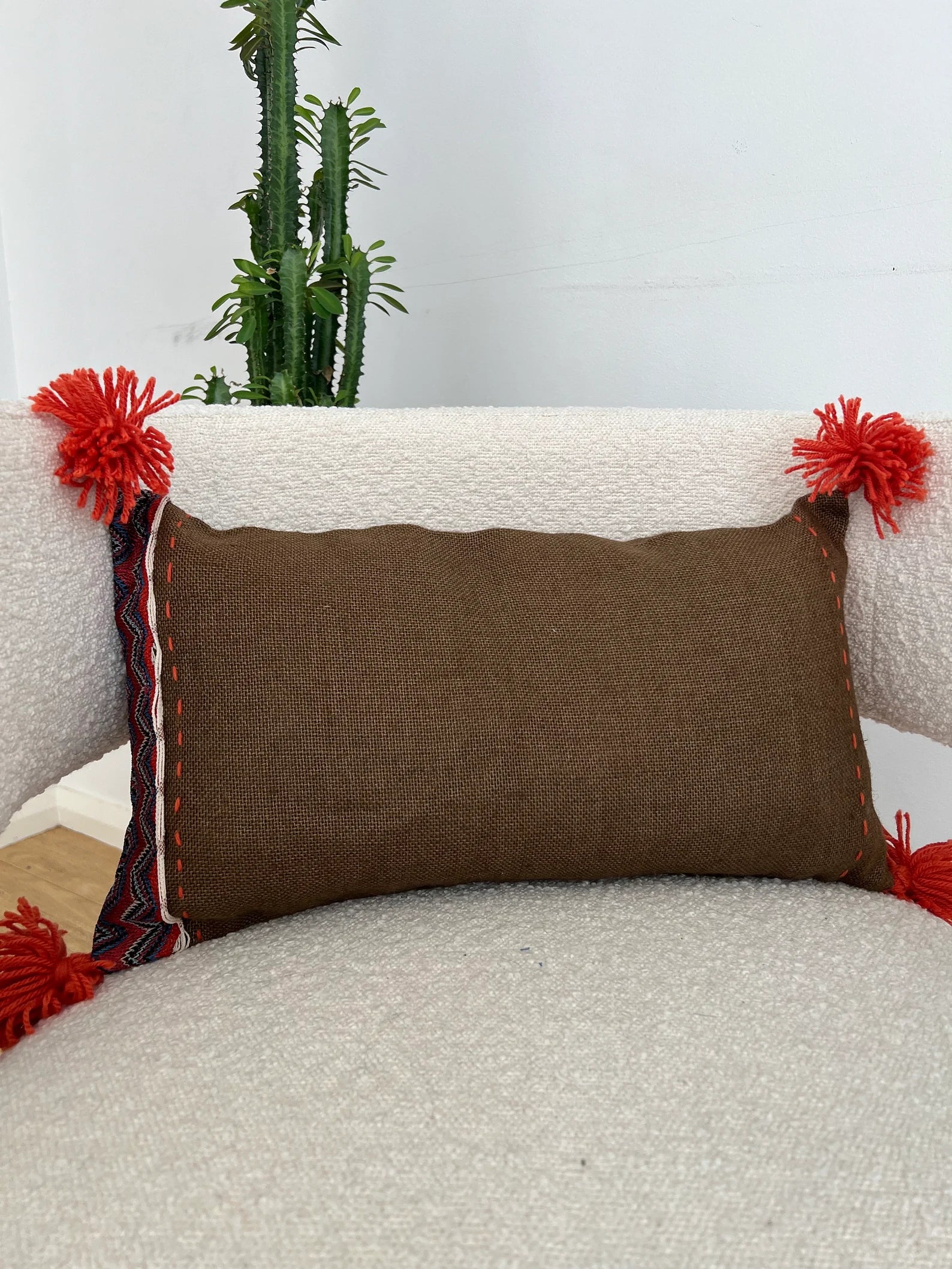 Bohemian brown cushion