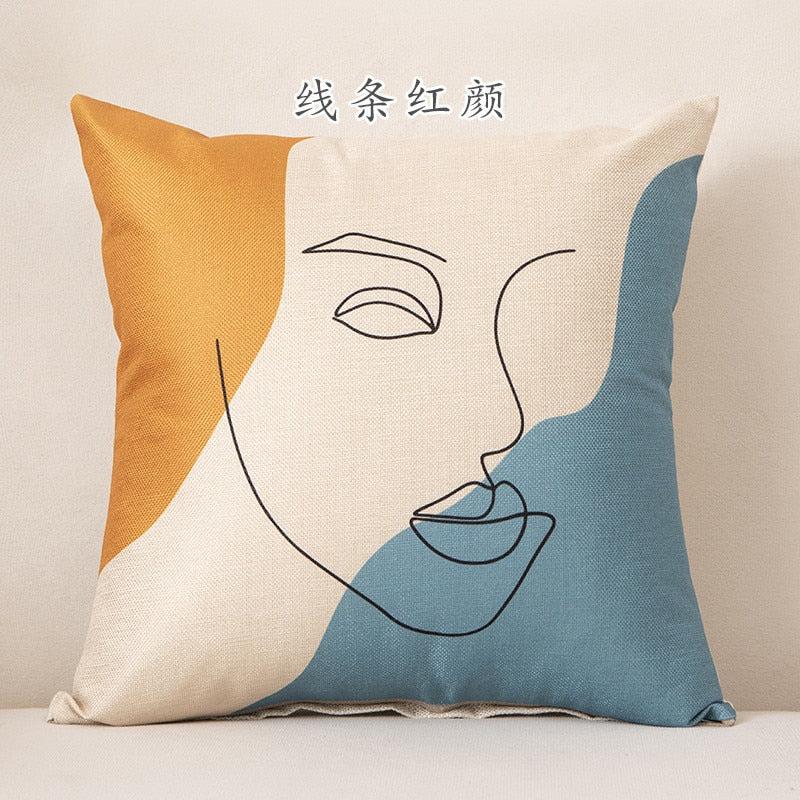 Abstract Face Pillow case 45*45 - Image #6