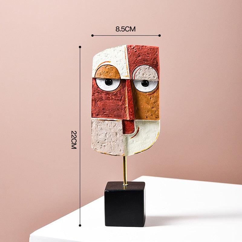 Abstract Resin Figurines Face Art Crafts - Image #2