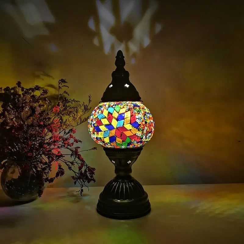 Turkish vintage mosaic table Lamp - Image #17