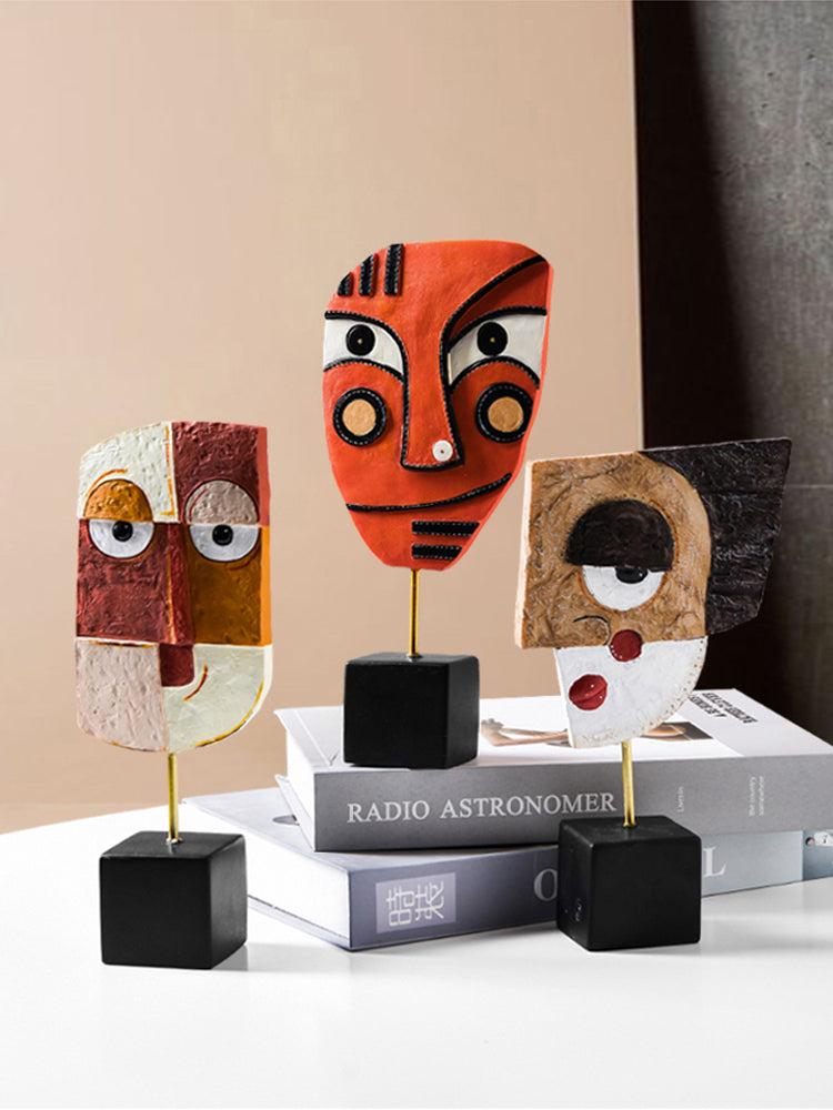 Abstract Resin Figurines Face Art Crafts - Image #12