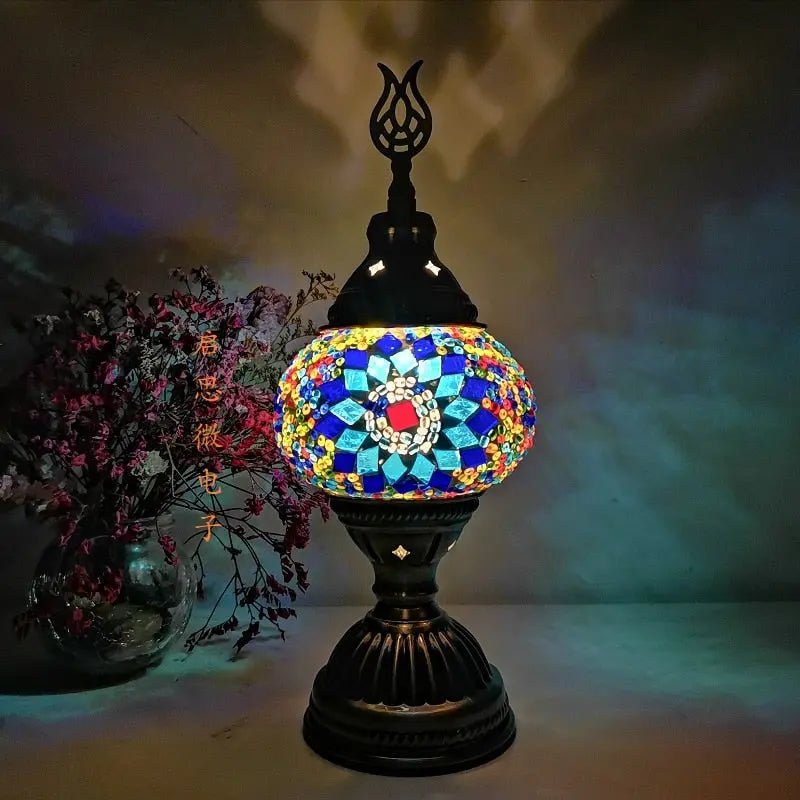 Turkish vintage mosaic table Lamp - Image #8