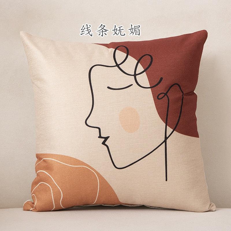 Abstract Face Pillow case 45*45 - Image #8