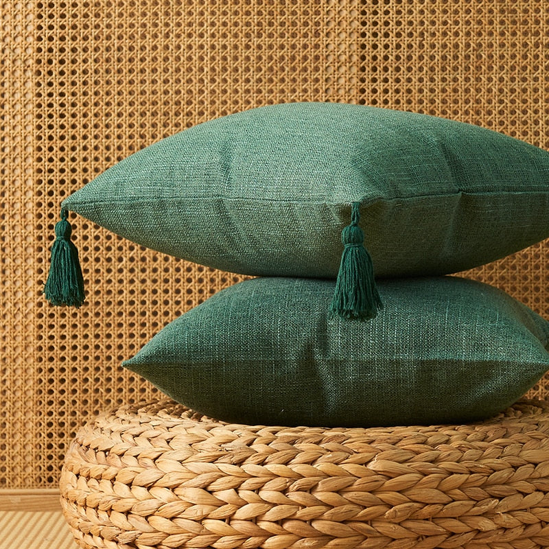 Tasselled Cushion Cover