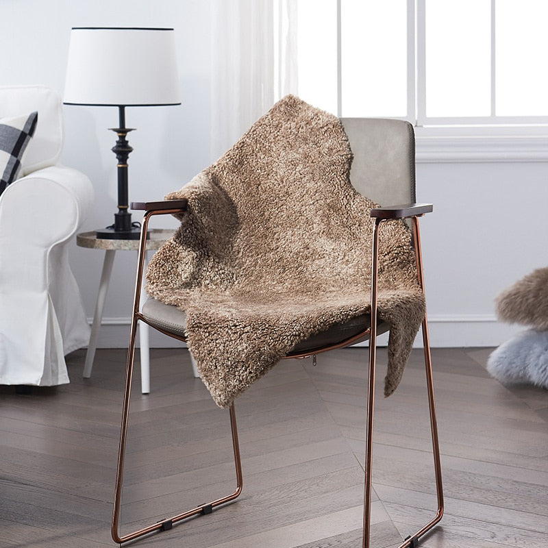 Natural Australia light brown sheepskin floor rug