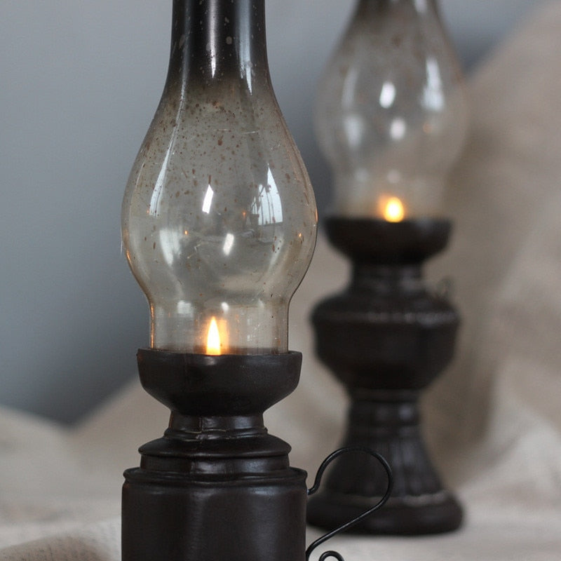 Retro Kerosene Lamp Candle Holder