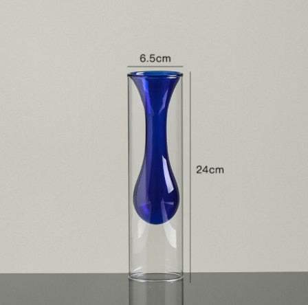 Double Glass Flower and Plant Vase