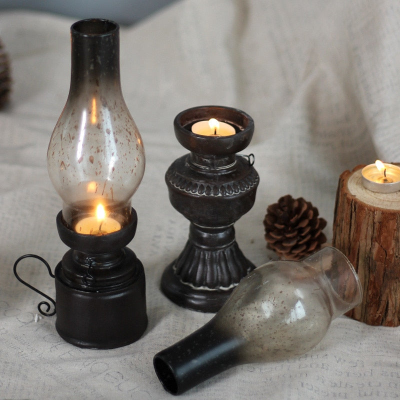 Retro Kerosene Lamp Candle Holder