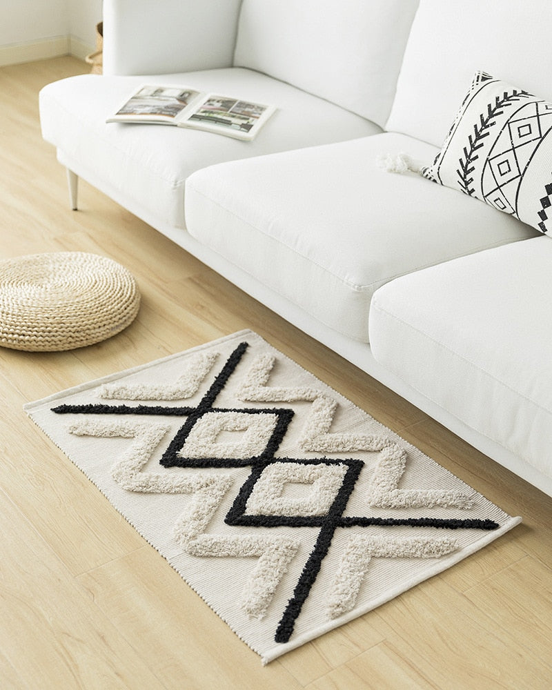 Hand-Woven Area Rug And Doormat