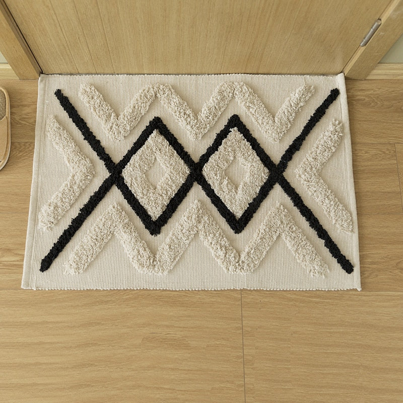 Hand-Woven Area Rug And Doormat