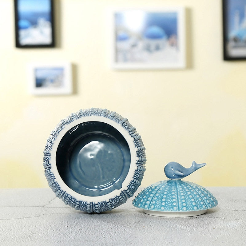 Decorative Mediterranean style ceramic storage