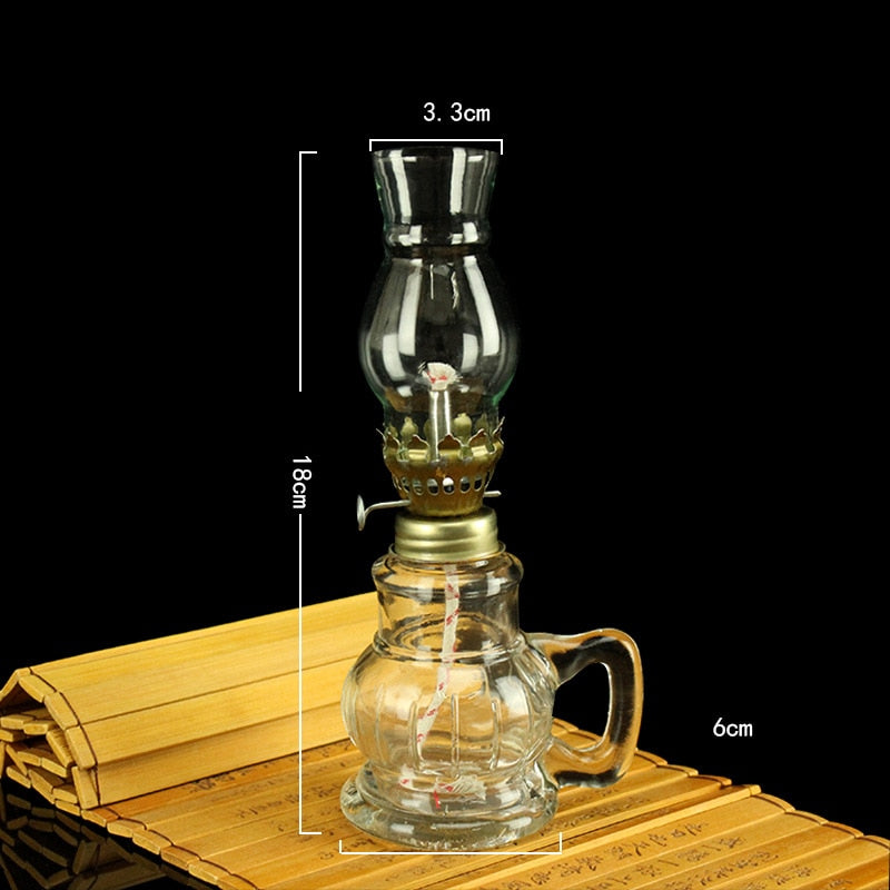 Rustic Glass Oil Lantern