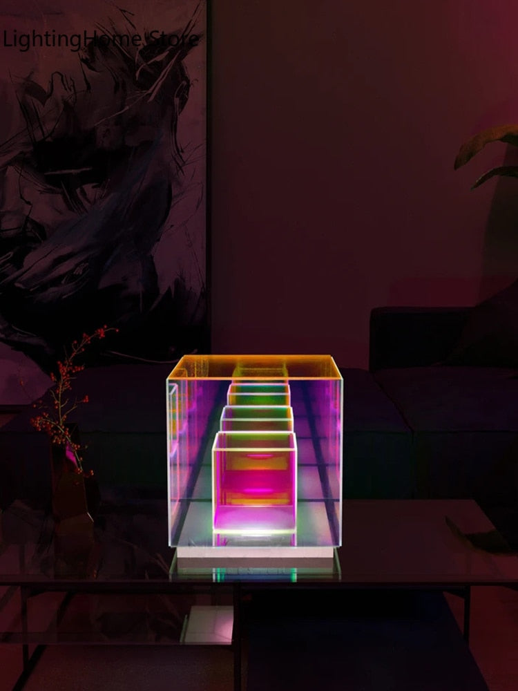 Colourful Cube Table Lamp