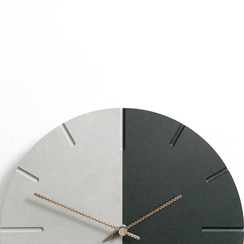 Two colours white and grey wall clock