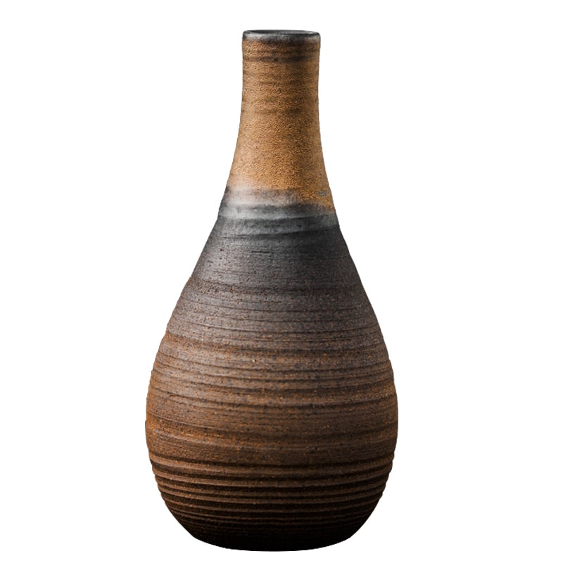 Japanese-style handmade ceramic vase