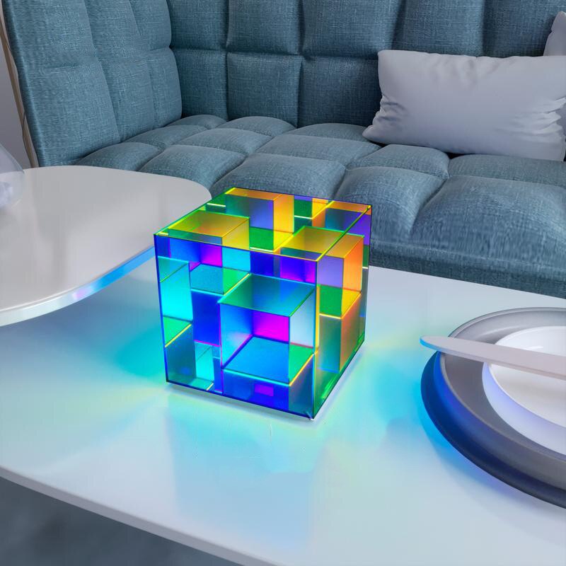 Colourful Cube Table Lamp