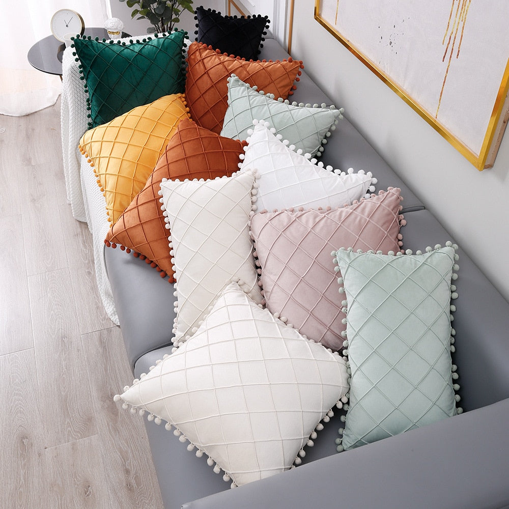 PomPom Cushion Cover