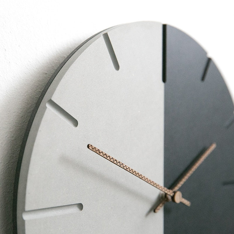 Two colours white and grey wall clock