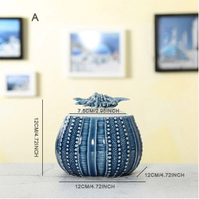 Decorative Mediterranean style ceramic storage