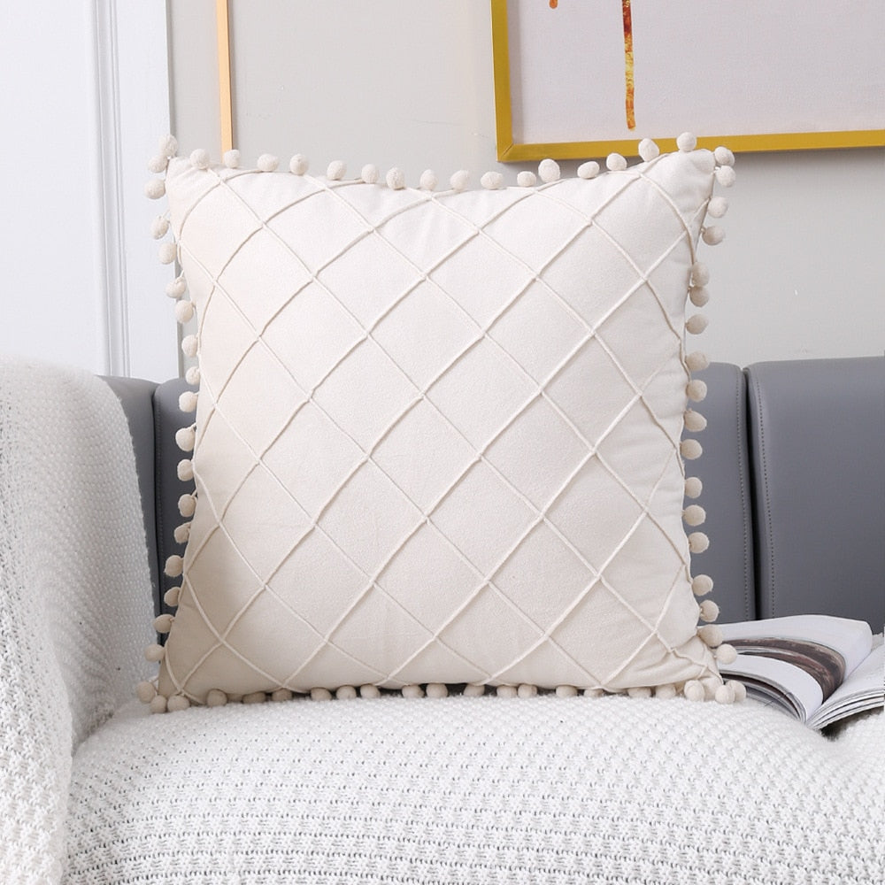 PomPom Cushion Cover