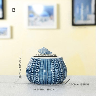 Decorative Mediterranean style ceramic storage