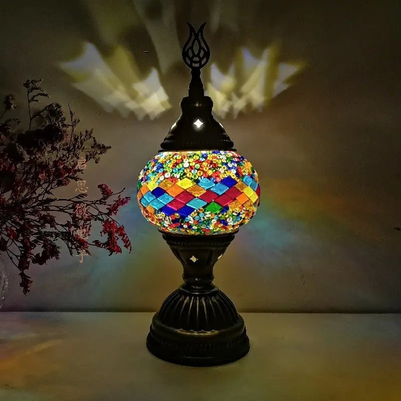 Turkish vintage mosaic table Lamp - Image #9