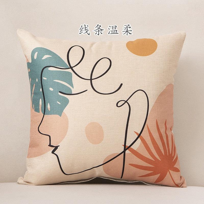 Abstract Face Pillow case 45*45 - Image #7