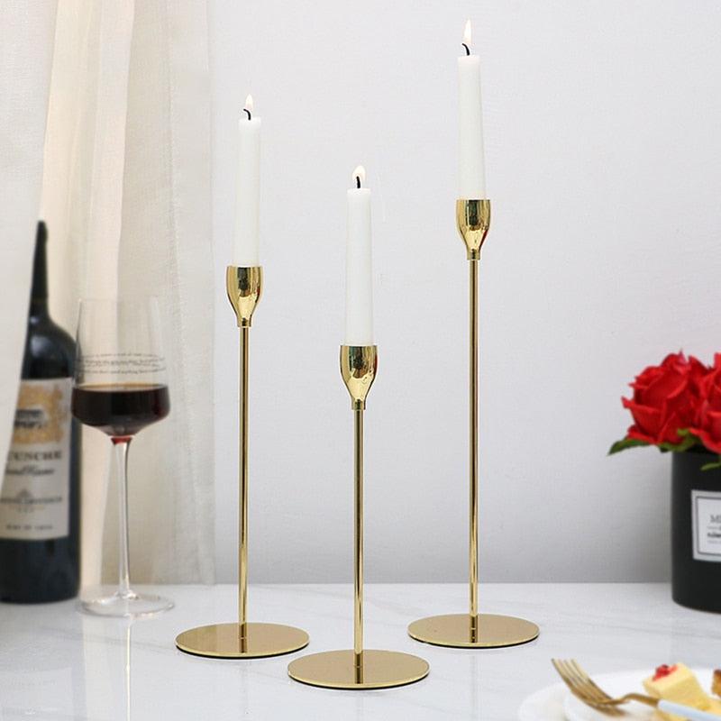 Luxury Long Metal Candle Holders - Image #1