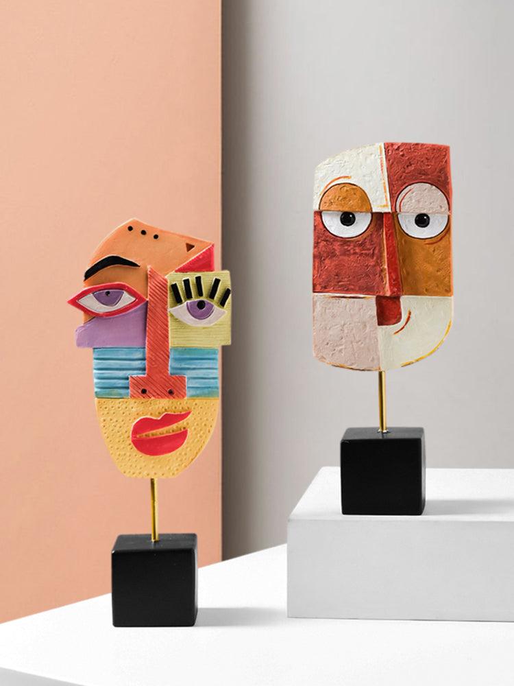 Abstract Resin Figurines Face Art Crafts - Image #13